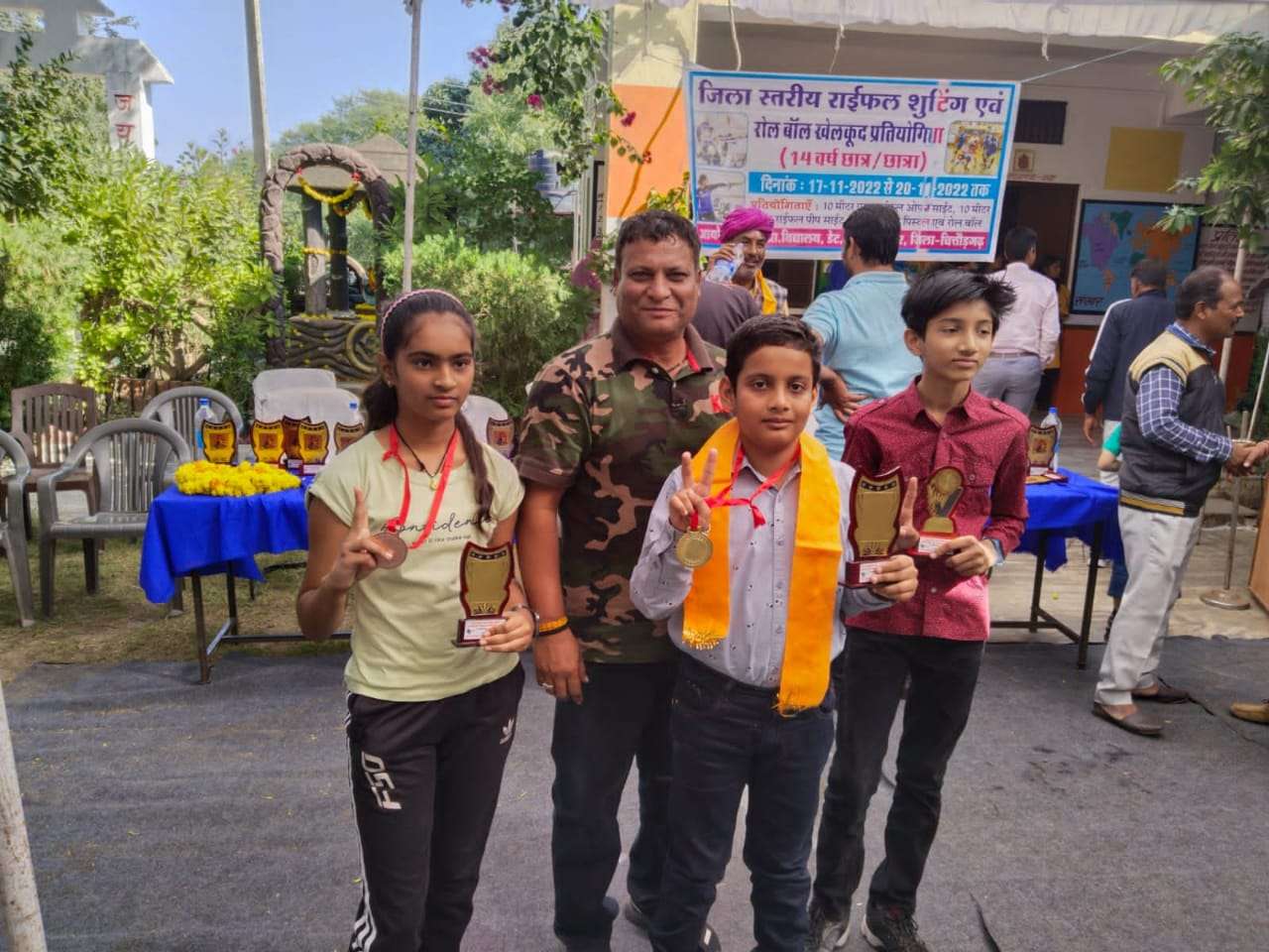 राइफल शूटिंग में हिंद जिंक स्कूल के शोर्य प्रथम 